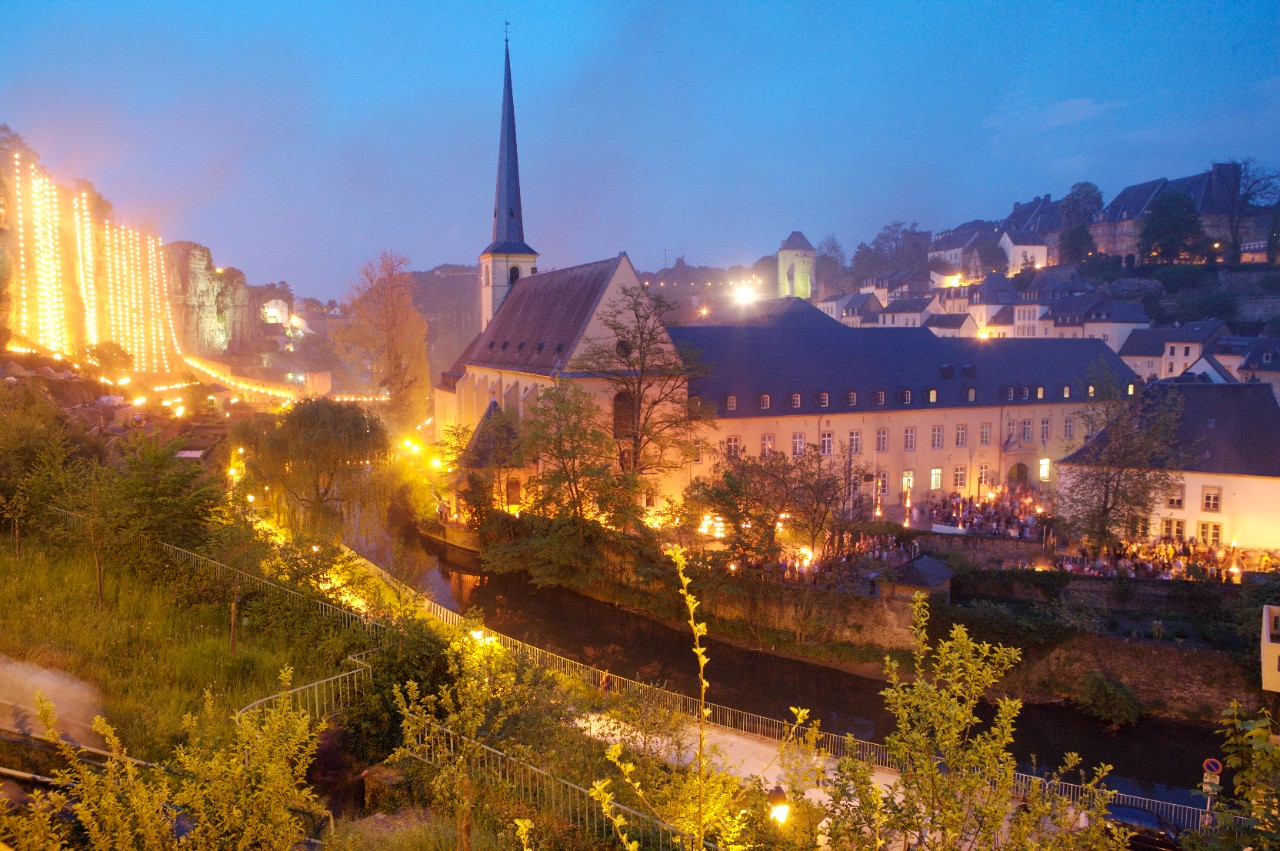 Neimënster – Centre culturel de rencontre Abbaye de Neumünster dans le faubourg du Grund à Luxembourg
