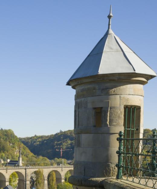 Ansicht der Befestigungen der Stadt Luxemburg