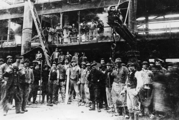 Stahlindustrie - Arbeitnehmer - Gruppenfoto