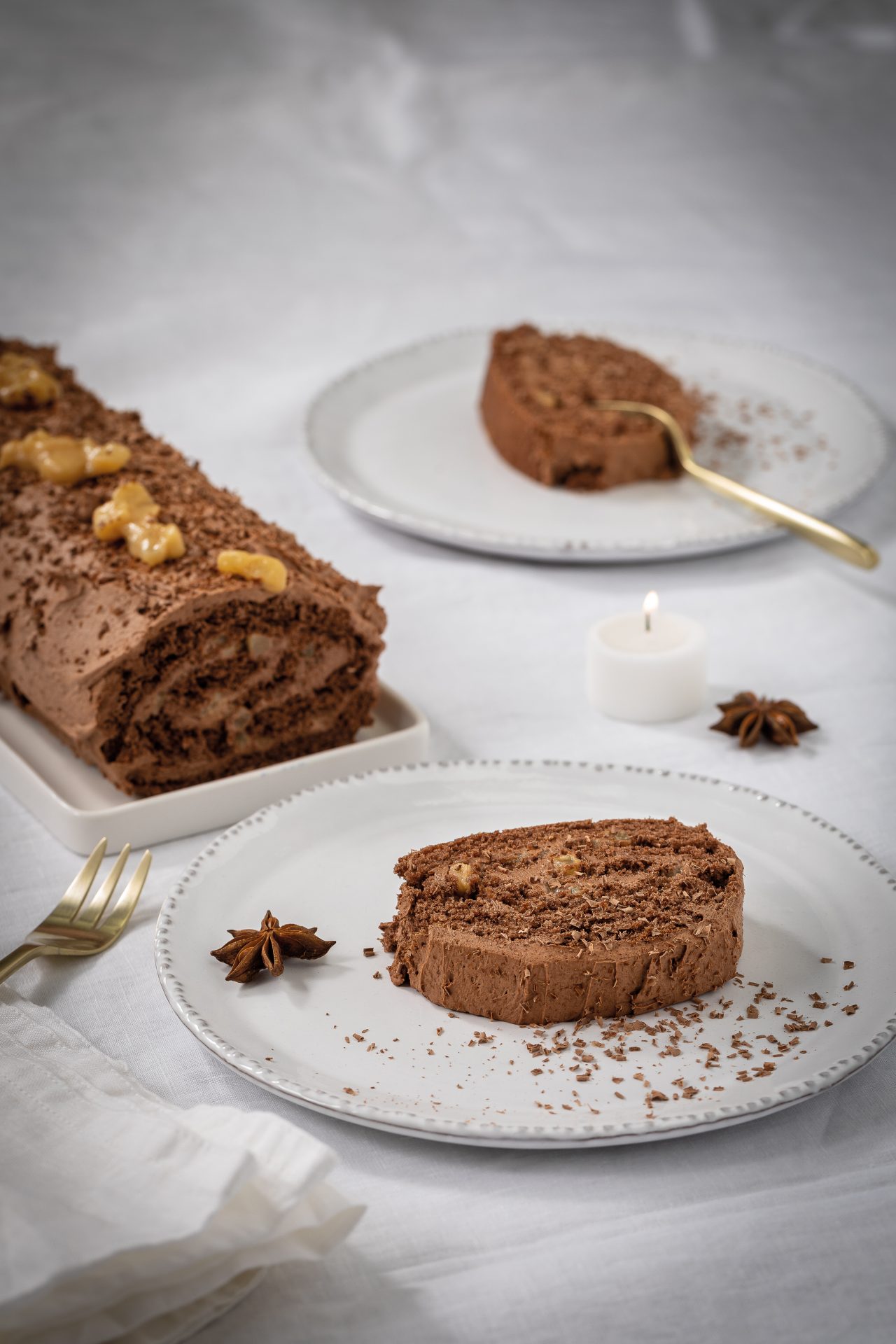 Vegan yule log