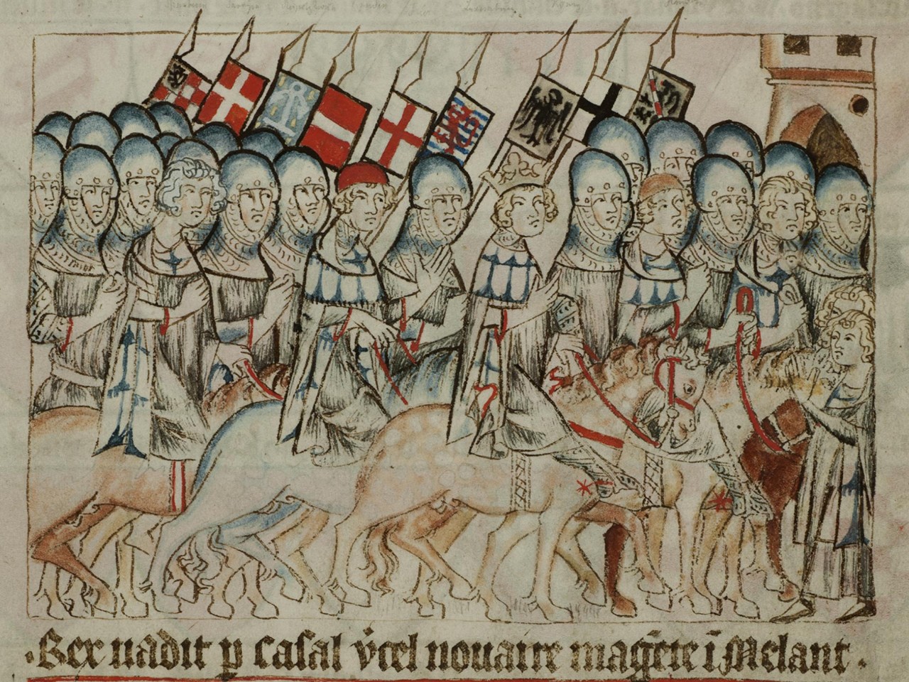 Entrance of Henri VII in Milano (signature: LHA Ko Best. 1 C Nr. 1 fol. 9)