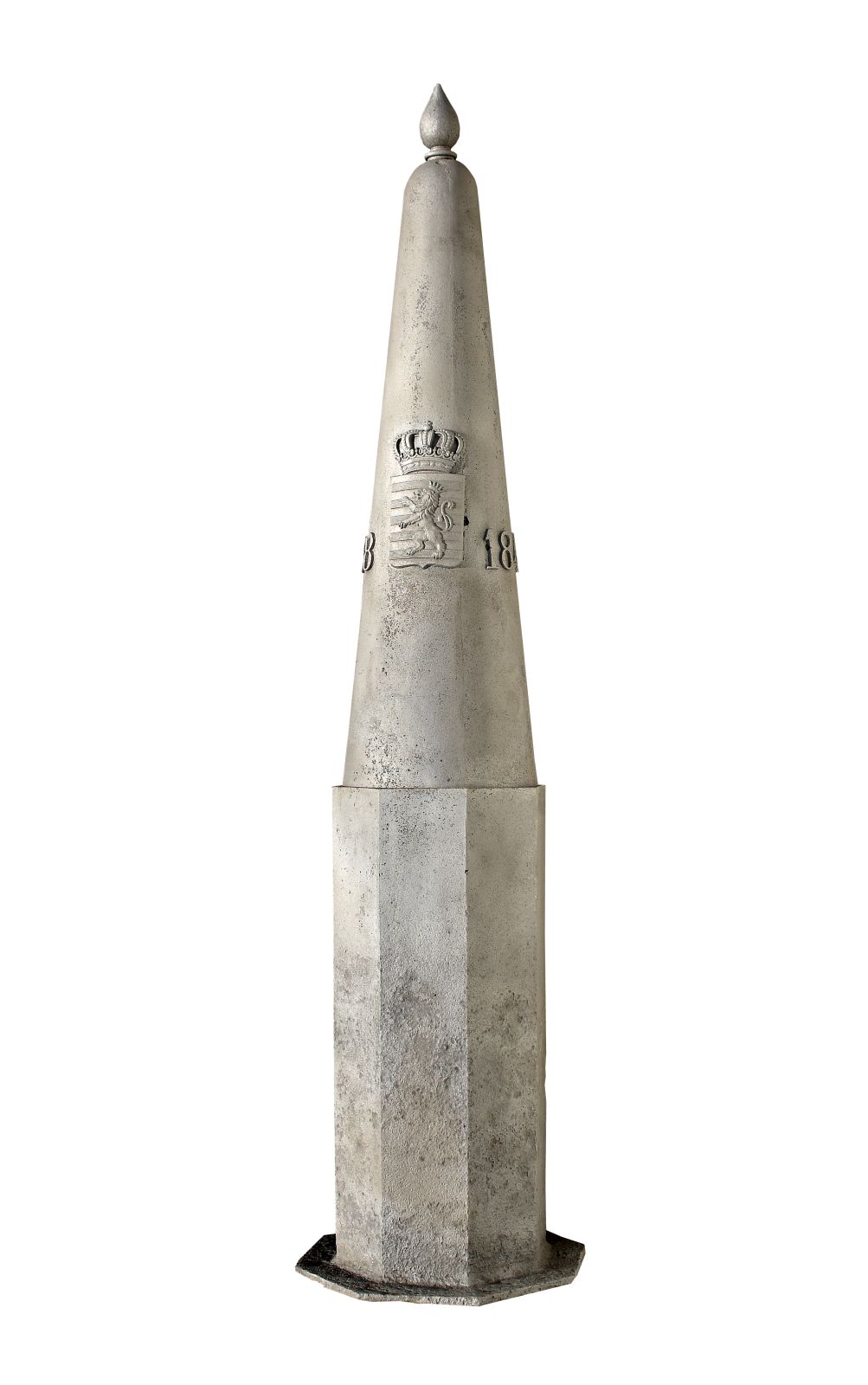 One of the boundary markers that can still be found today on the Luxembourgish-Belgian border.