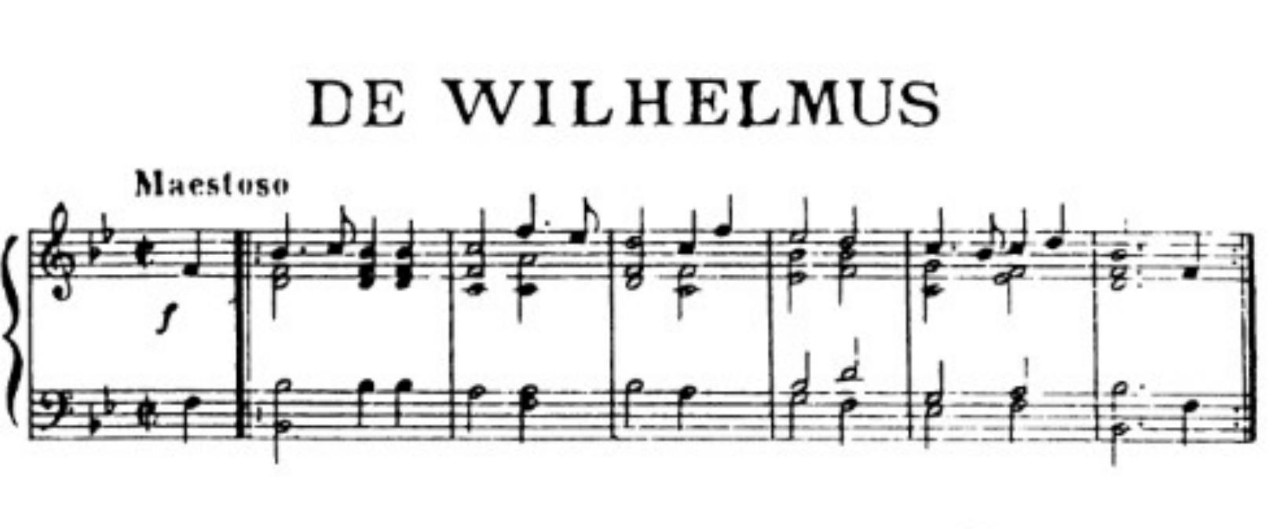 Musical text of the Wilhelmus