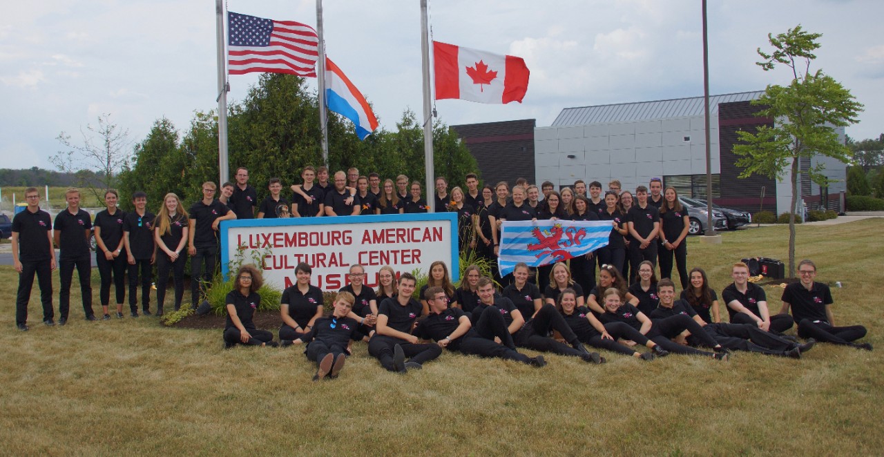 Group photo of the National Youth Wind Orchestra Luxembourg