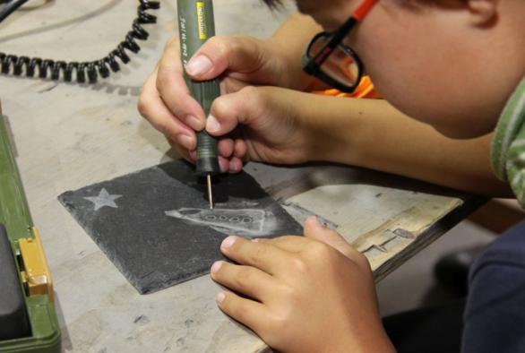 Activities for children at the Slate Museum.