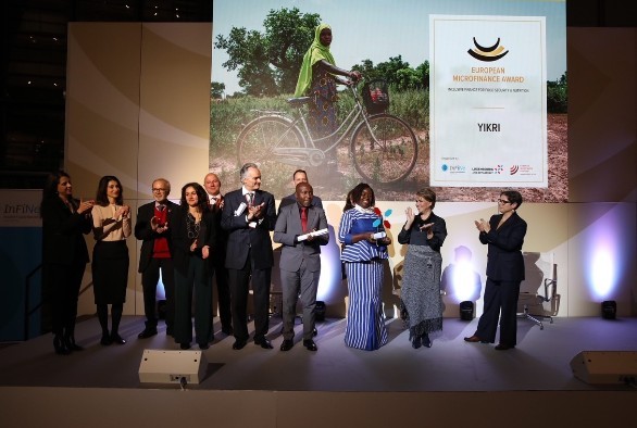 La cérémonie de remise du Prix européen de la microfinance 2023 à Luxembourg.