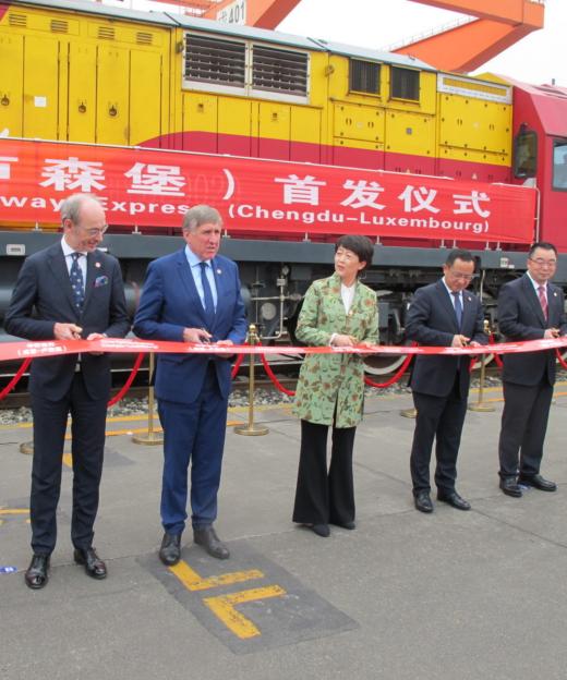 Le premier train en direction du Luxembourg est arrivé à temps, le 2 novembre 2019, à Bettembourg
