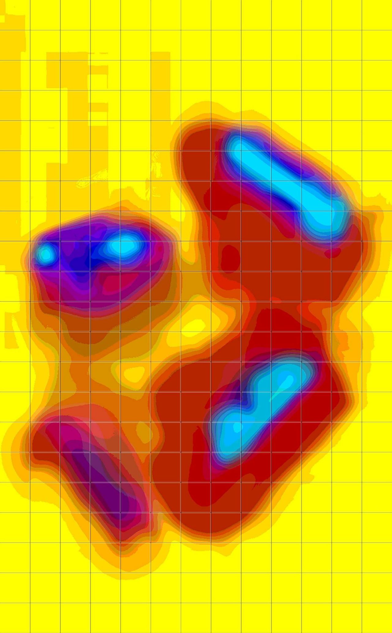 Image abstraite avec différentes couleurs comme le jaune, rouge, bleu, etc.