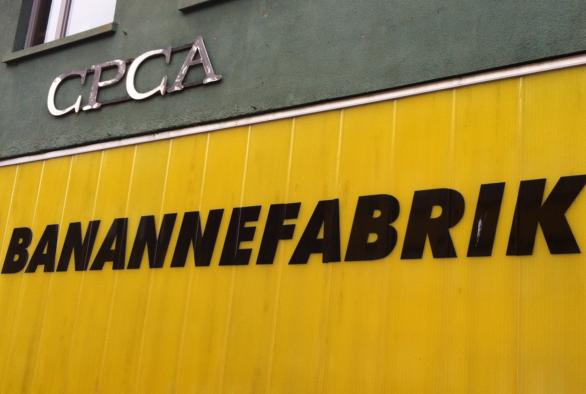 Panneau d'annonce de la Banannefabrik