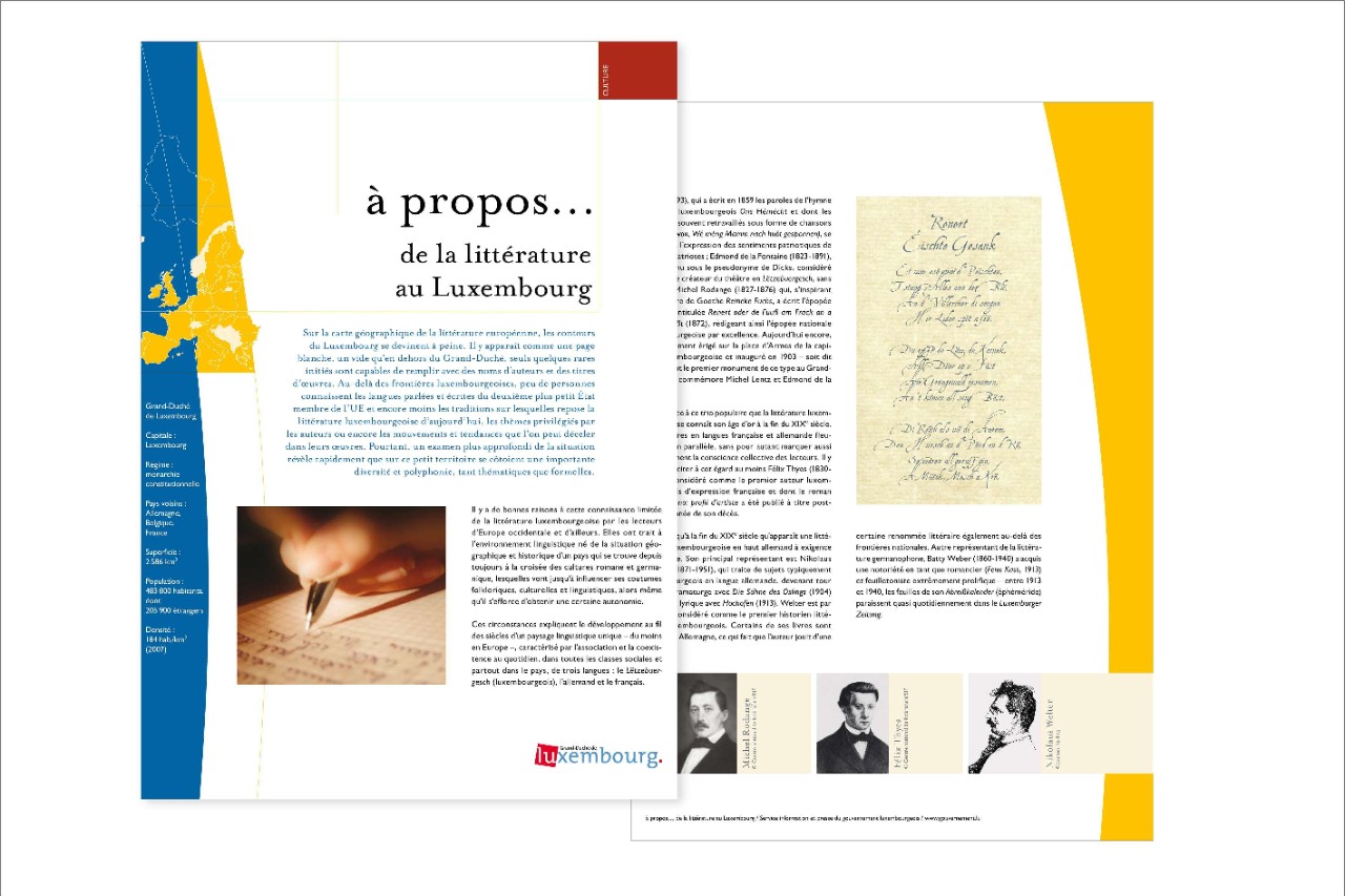 A propos ... de la littérature au Luxembourg