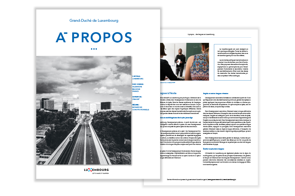 A propos...des langues au Luxembourg