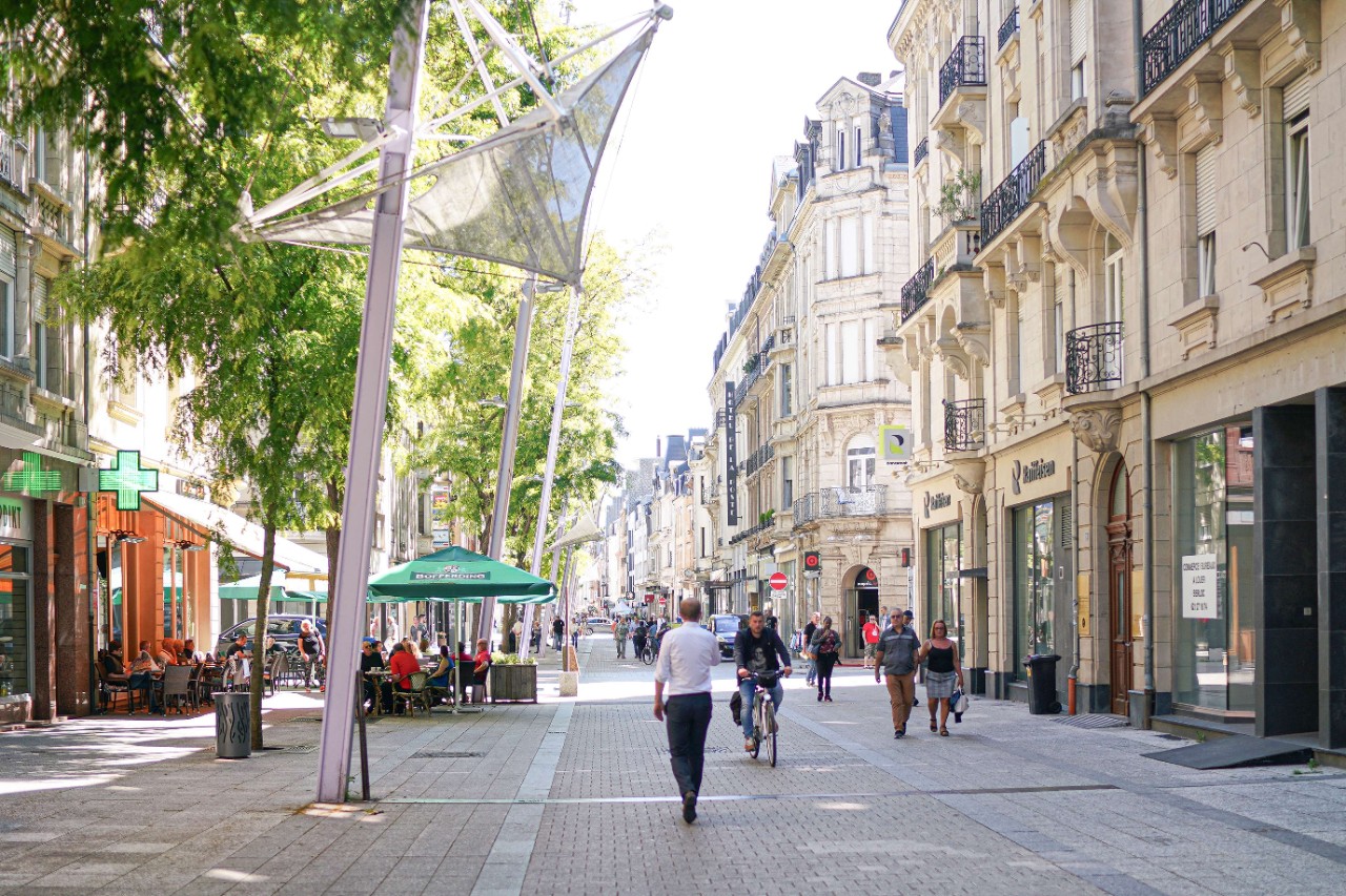 La rue de l'Alzette à Esch. 